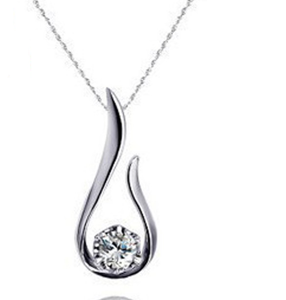 SS11011 S925 silver Romance diamond  necklace